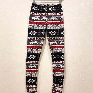 Cozy winter fleece leggings